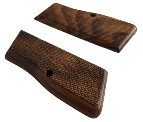 WWII German Wood Checkered Grips for Browning Hi-Power High Power