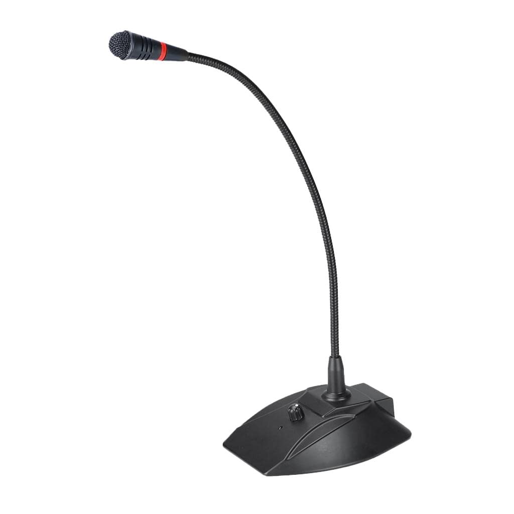 Microfono USB professionale da scrivania, cardioide, direzionale, 3,5 mm, per PC, plug and play, supporto regolabile a collo d'oca, per riunioni e live streaming e design con rumore