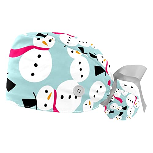Casquettes de travail Noël JDEZ chapeaux bouffants ajustables