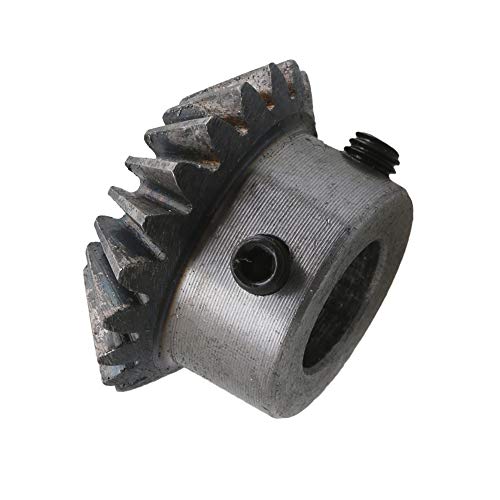 Image of 45 Steel 1.5 Modulus Silver 12mm Hole Diameter Tapered Bevel Gear Wheel 20 Teeth Pack of 2