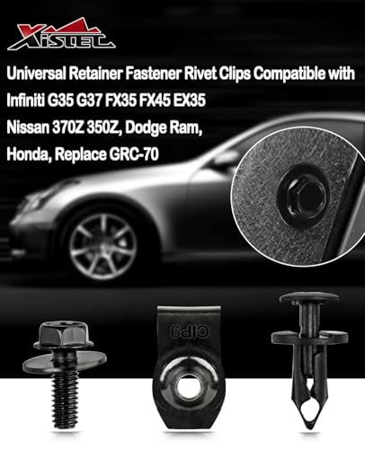 Image of 80PCS Universal Engine Splash Shield Guard Screws & Bumper Clips Fasteners