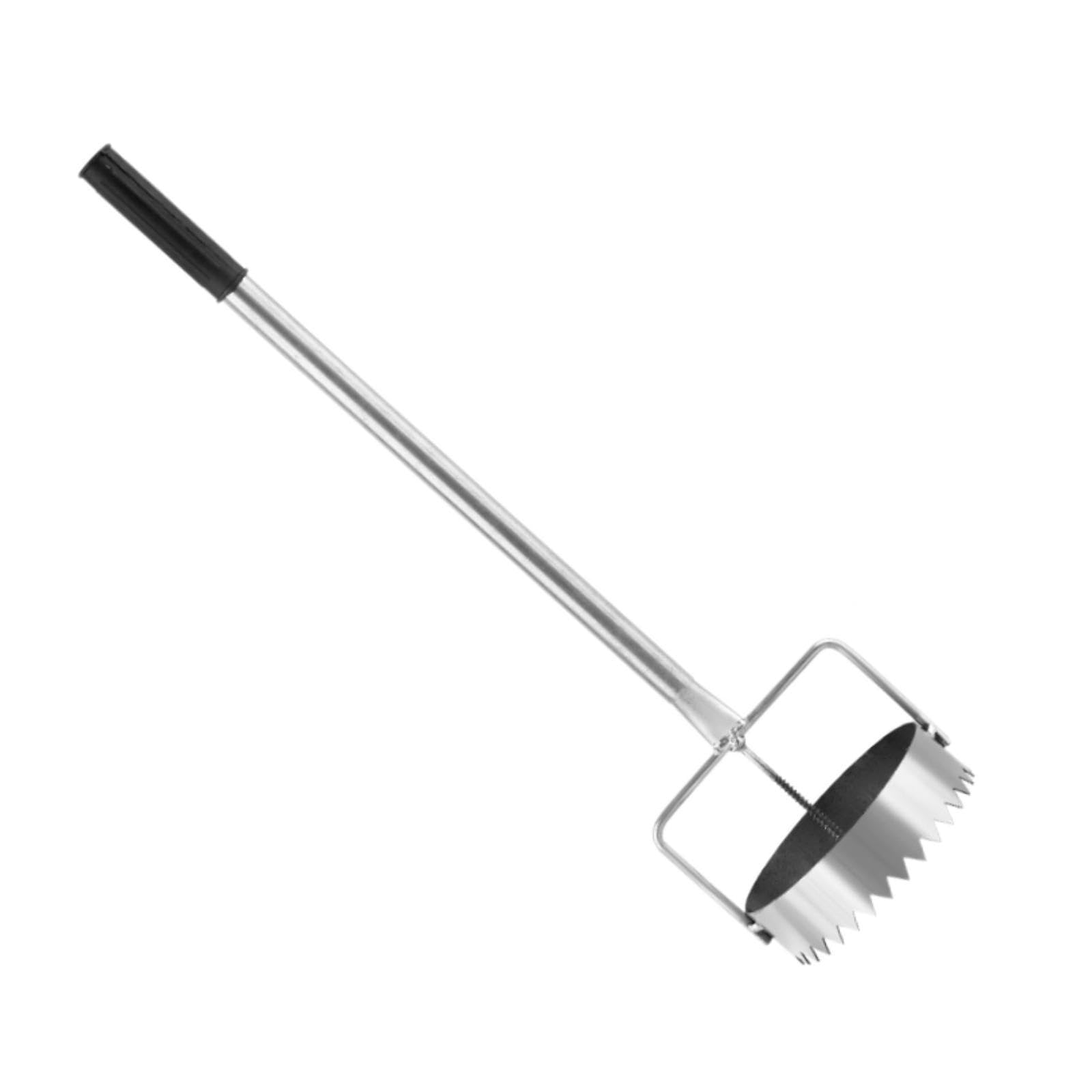Piantabulbi Attrezzo per Piantare Bulbi Piantatore per Film Pacciamatura Manico Retrattile Acciaio Inox Antiscivolo Adatto per Giardinaggio Orto Prato, 13.5 Cm di Diametro