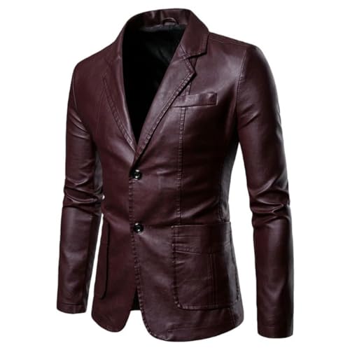 Veste en cuir synthétique pour homme vêtement idéal pour sorties urbaines
