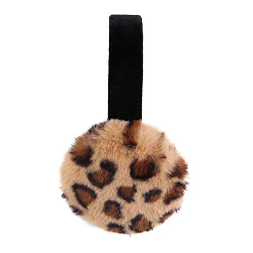 Surell Faux Rex Earmuff (Leopard) - Womens & Girls Winter Ear Muff With Velvet Band - Fake Fur Ear Warmer - Thick Plush Outdoor Warm Headwear For Cold Weather - Winter Fashion Accessory #TOP1