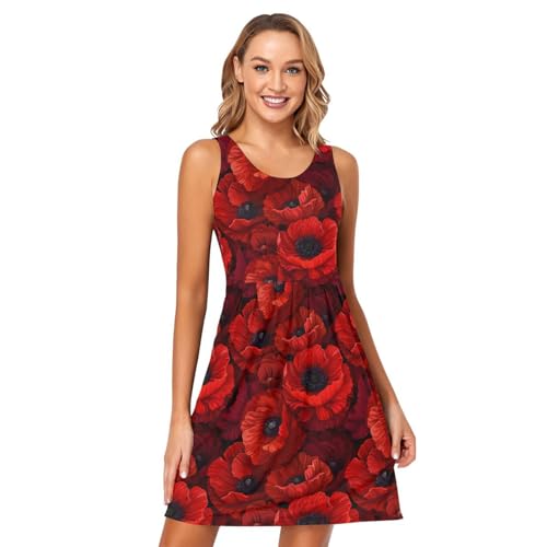 Robe d'été sans manches anti-chaleur ALAZA avec poches pratiques femme