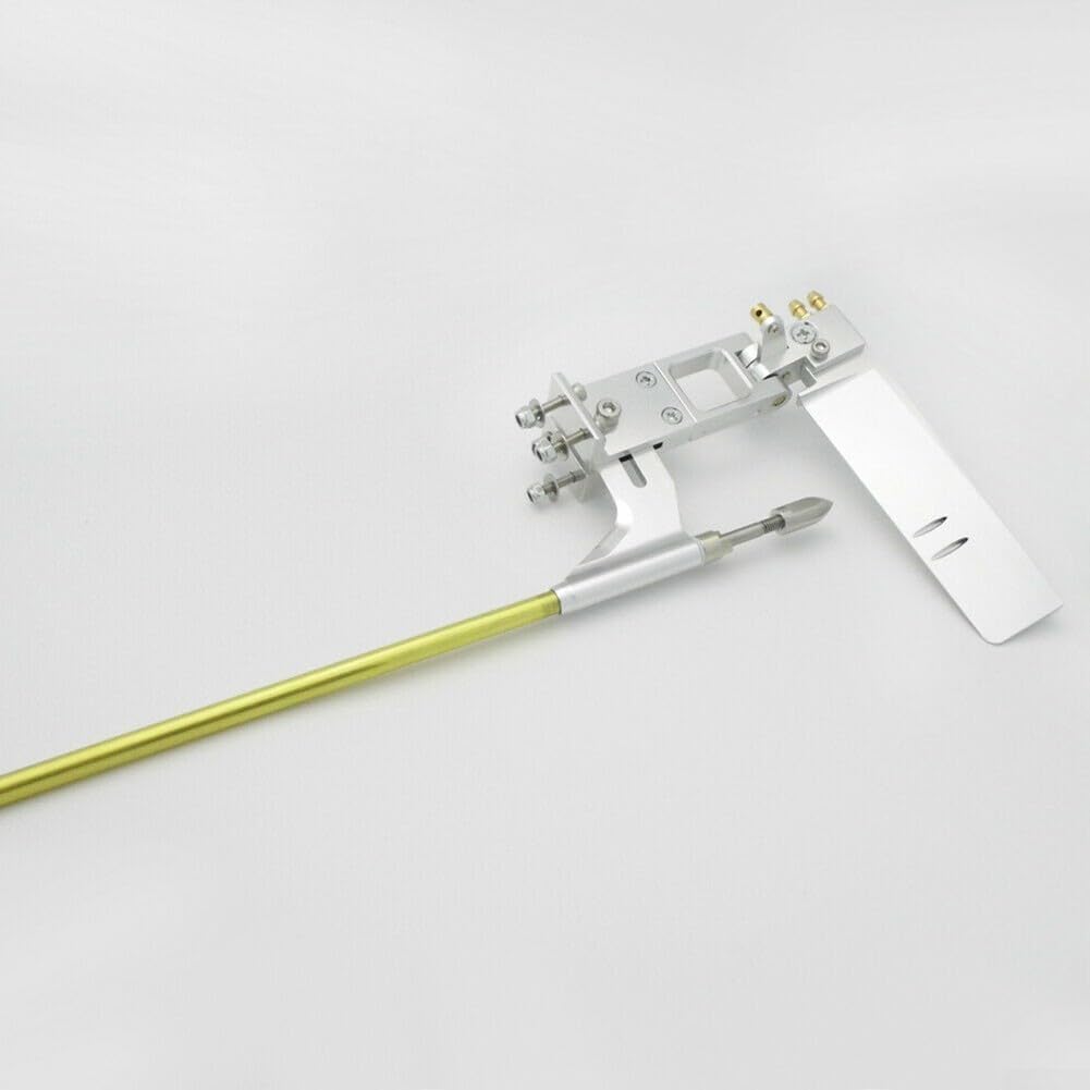 Kit timone sterzo per barca RC con albero di trasmissione flessibile da 4 mm, per assemblaggio in alluminio CNC per modelli marini, puntone regolabile per albero con capezzoli di raffreddamento ad