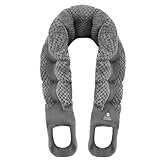 uncn Kirschkernkissen Nacken Schulter 84x15 cm, Körnerkissen Mikrowelle mit Duft, Wärmekissen Mikrowelle Edelgrau