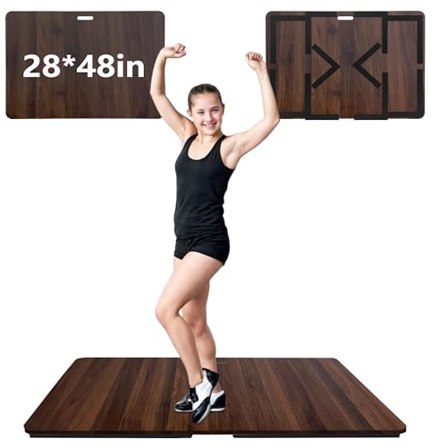 koretech Tap Dance Floor, Portable Tap Dancing Practice Board, Professional Tap Board for Tap Dancing, 48'' L x 28'' W, Walnut - image 1