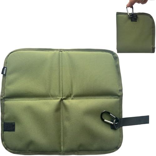 DARETOTRY【薄型・コンパクト設計】折りたたみ クッション カラビナ付き ポータブル 防水 防湿 熱/冷気遮断 アウトドア 屋外 野球観戦 運動会 登山 旅行 レジャー スポーツ観戦 スタジアム キャンプ 公園 花見 釣り用