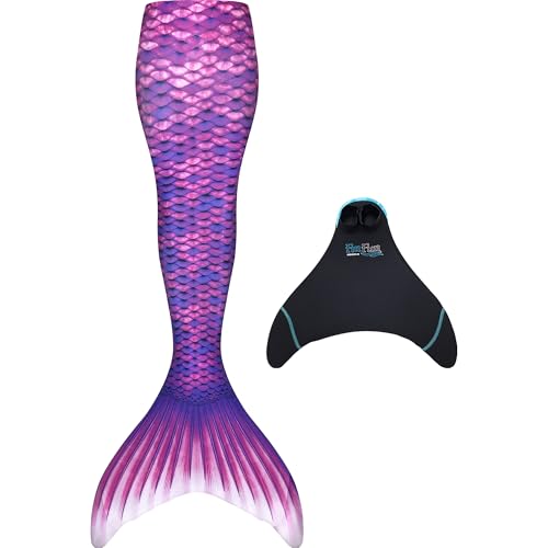 Fin Fun Mermaidens - Adult Mermaid Tails for Swimming for Women with Monofin Extra Extra Small Asian Magenta