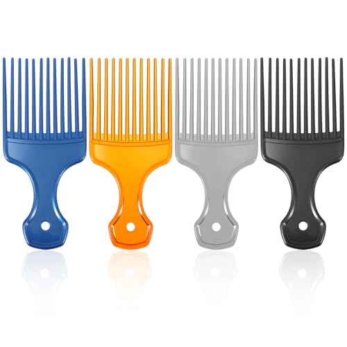 Peines Afro Plásticos de Dientes Anchos 8 Piezas miniatura 1