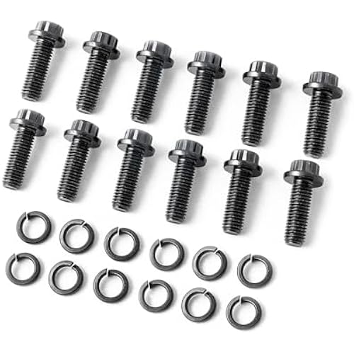 Precision Parts 12 Point Up Pipe Bolt Set Compatible with 2001-2016 Chevy Silverado/GMC Sierra 6.6L LBY LLY LBZ LMM LML Duramax Diesel