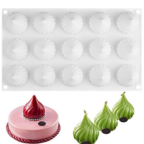 OCPO KITCHEN Russian Tale Silicone Mold for Baking Mousse Cake, Candy, Pastry, Chocolate, Cupcake, Jelly, Pudding, Cake Decoration Mold, 3D Russian Tale Shape (15-Cavity)