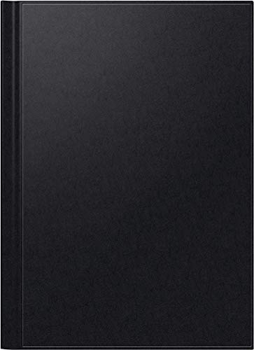 BRUNNEN 1078160901 Buchkalender Modell 781, 2 Seiten = 1 Woche, 21 x 29,7 cm, Balacron-Einband schwarz, Kalendarium 2021