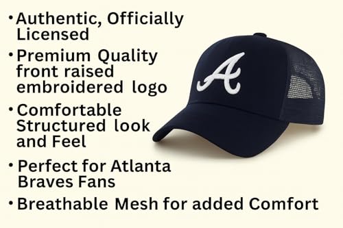 Gorra deportiva ajustable azul con logo Atlanta miniatura 6