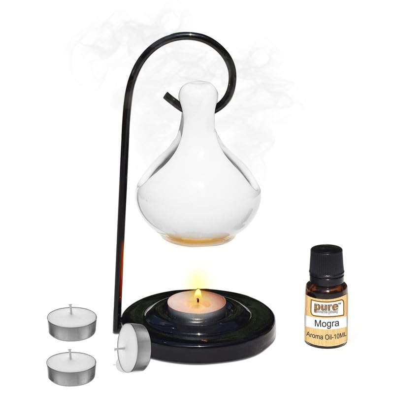 Pure Source India Porcelain Oil Diffuser Set for Home Fragrance with 10 ml Mogra Aroma Oil and 4 Tea Light Candles (White) (B0CJYC5Q64) Amazon Price History, Amazon Price Tracker