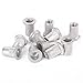 Aluminum Flat Head M6 Blind Insert Rivet Nut Rivnut 6mm(Pack of 25)