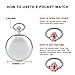 Realpoo Men's Quartz Pocket Watch, Silver, Arabic Numerals, White Dial, Stainless Steel, PK120115-sliver