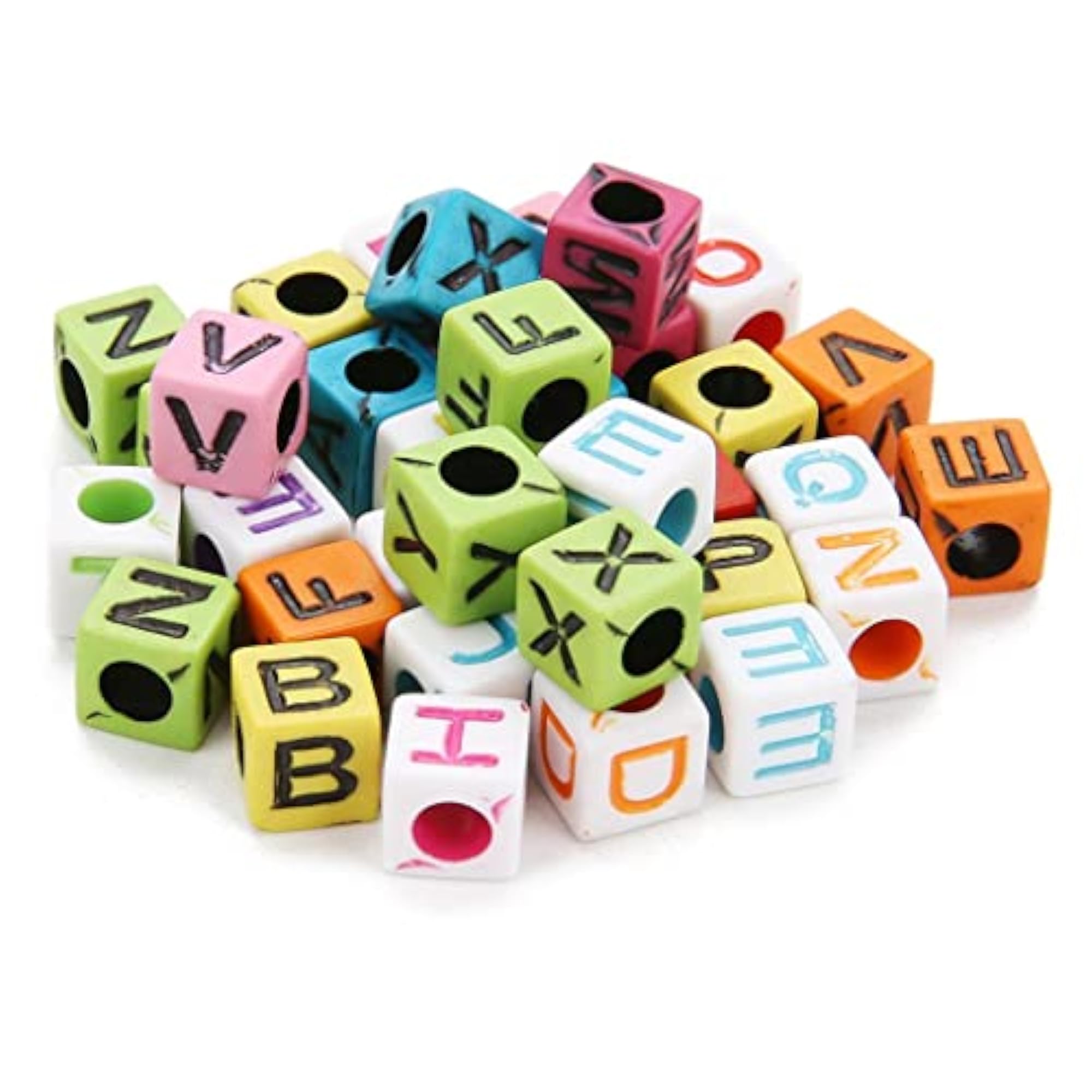 Acrylic Alphabet Letter Beads, 200 Pieces for DIY Jewellery