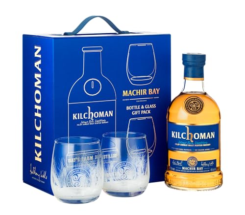 Kilchoman THE MACHIR BAY GIFT PACK 46% Vol. 0,7l in Geschenkbox mit 2 Gläsern
