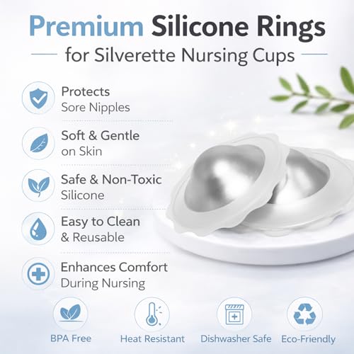 Anneaux en silicone pour bonnets d'allaitement Silverette souples