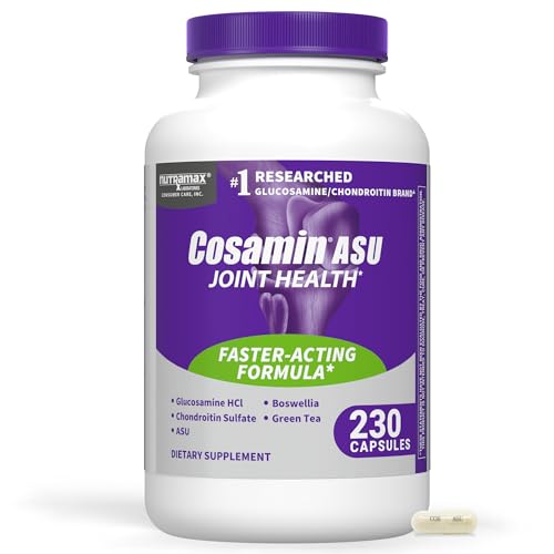 Nutramax Laboratories Cosamin ASU Joint Health Supplement with Glucosamine Chondroitin & ASU for Adult Men & Women Joint Supplement 230 Capsules