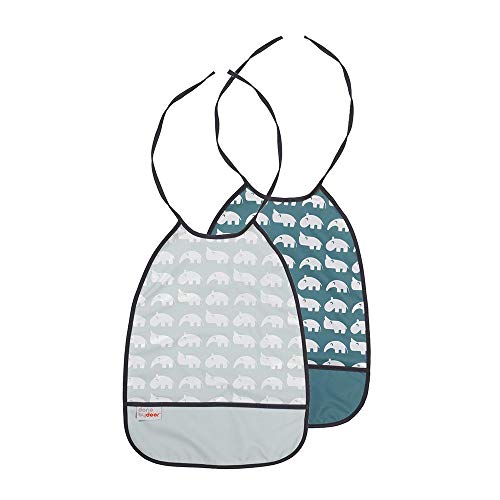 Done by Deer Bib - Set di 2 bavaglini blu