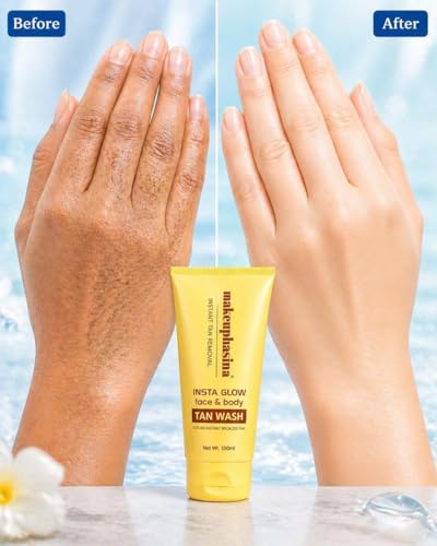 MAKEUP HASINA Insta Glow Face & Body Tan Wash 100ml, Instant Tan - Image 5