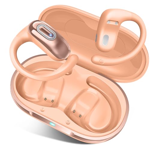 Image of Qecnato Open Ear Headphones for Sports & Work, 50H Battery, Orange