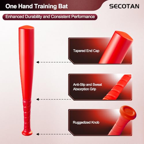 Image of Baseball Bat, 17inch Aluminum One Hand Training Bat, Baseball /Softball /Teeball Mini Training Bat, Batting Practice, Tire Pressure Checker, Multi-Purpose Bats for Versatile Use