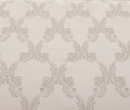 Image of Home The Best Cream Self Design Double Jacquard With 275 TC Chambray Cotton Bedsheets /Designer Bed Covers For King Size Bed With 2 Pillow Cover