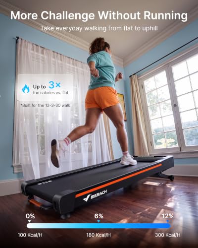 MERACH NovaWalk W50 Walking Pad Treadmill, 400lbs, 12% Auto Incline, 3.5HP - image 8