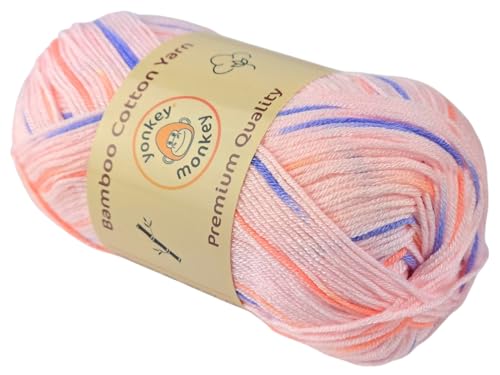 Image of 10-Pack of Yonkey Monkey 500 Grams Yarn - 70% Rayon derived from Bamboo, 30% Cotton - Imported - Purple Pink 9050