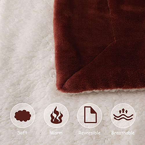 Nanpiper Baby Sherpa Blanket,Warm Toddler Throw Blanket,Soft Newborn Fleece Blanket For Winter (Brown,30X40 Inches) #TOP4