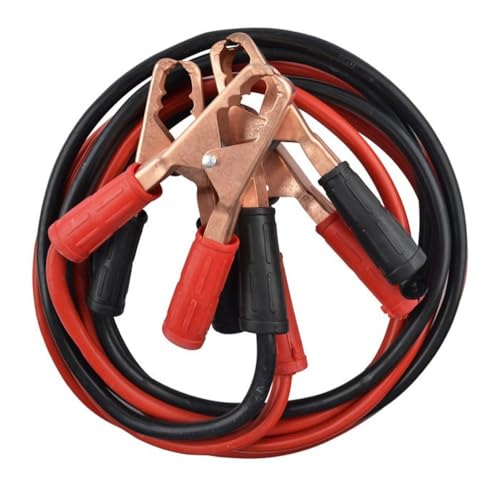 Cabo de Chupeta Automotivo, Kit com 2 Cabos para Bateria, 600 Amperes, 2,5 Metros, Preto e Vermelho, para Carros e Motos Dia A Dia Socorro automotivo
