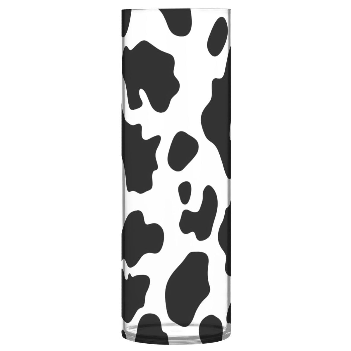 JUMBEAR Cow Print Vase for Flowerse -Clear Vase Rustic Home Décor for Modern Farmhouse, Ideal Shelf,Table & Entryway Decor