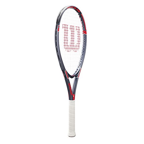 Wilson Tour Slam Freizeit-Tennisschläger für Erwachsene, Griffgröße: 7,6-11,4 cm, Rot/Grau