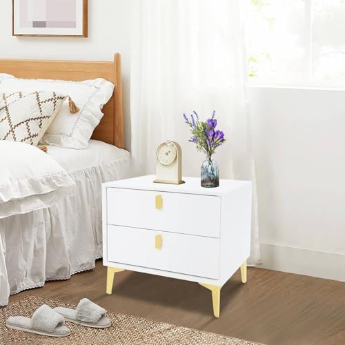 OUKANING Small Nightstand, Narrow Night Table, Solid Wood Night Stand, Narrow Side Table for Living Room, Small Spaces, Couch Locker by The Couch