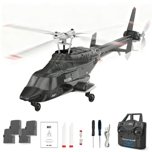 Meiurlex RC ERA A61 RC Hélicoptère pour Adultes, 1:52 Little Wolf Hélicoptère Télécommandé avec Maintien d'altitude & Positionnement Optique, Modèle d'avion RTF...