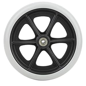 Voorwielen voor rolstoelen, 8 inch voorzwenkwielen Antislip rubberen wielen voor gehandicapten Vervanging van wielen…