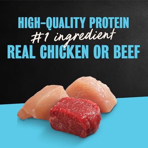 Image of Cesar Wet Dog Food, Steak & Chicken Lovers Variety Pack, 3.5 oz, 36 Count | Real beef or chicken #1 ingredient, no fillers or artificial flavors, slow-cooked, easy to digest, easy-peel trays