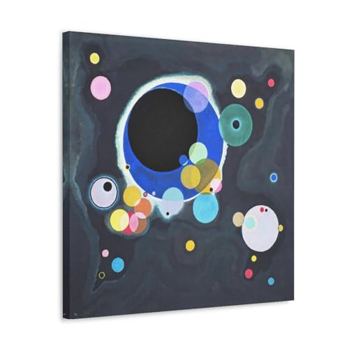 Toile Kandinsky Several Circles 40x40 cm pour habiller un mur vide sans encombrer