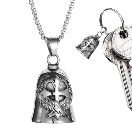 Bell for Motorcycle,Stainless Steel Multipurpose Guard Bell - Novelty Riding Accessories, Portable Riders for Vehicles, Car Keys