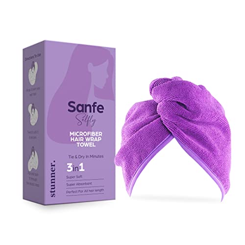 Image of sanfe Selfly Stunner Microfiber Hair Wrap Towel, White