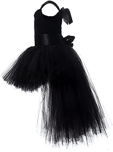 Girls Tutu Dress Toddler Handmade Tulle Party Dresses For Birthday Outfit, Photography Prop, Special Occasion Black #TOP3