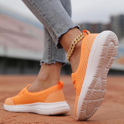 ZWRXW Women's Orthopedic Loafers Slip-On Walking Shoes Arch Support & Non-Slip Breathable Shoes Low Top Fashion Sneakers Lightweight Outdoor Hiking Sneakers4