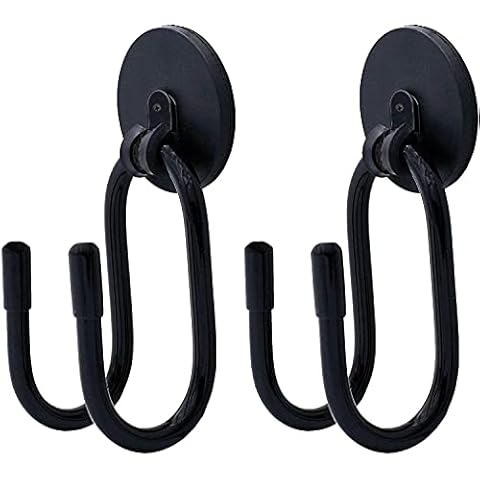 AUXPhome 2/PK Magnetic Hooks, Strong Magnet Hooks Magnetic Hanger for Cowboy Hat, Hard hat, Cords,Tools,Bags,Towels, Shoes, Toys, Umbrella, Cap,etc - No Scratches to The Surface Cover