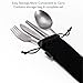 SPYMINNPOO Stainless Steel Silverware Set, Tableware Set with Spoon Fork Cutter Chopsticks Portable Travel Utensils Cutlery for Travel Picnic Camping