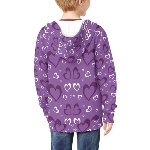 Sweat à capuche pour fille coupe ample en molleton doux à poches