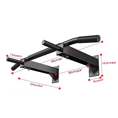 Wall-Mounted-Chin-Up-Bar-Multi-Grip-Pull-Up-Bar-with-Hangers-for-Power-Ropes-Strength-Training-Equipment-for-Home-Gym-440-LB-Weight-Capacity-Color-A-Black